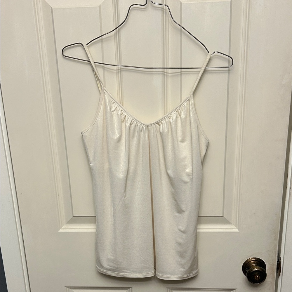 Elegant Cream Women's Top with a Sheen